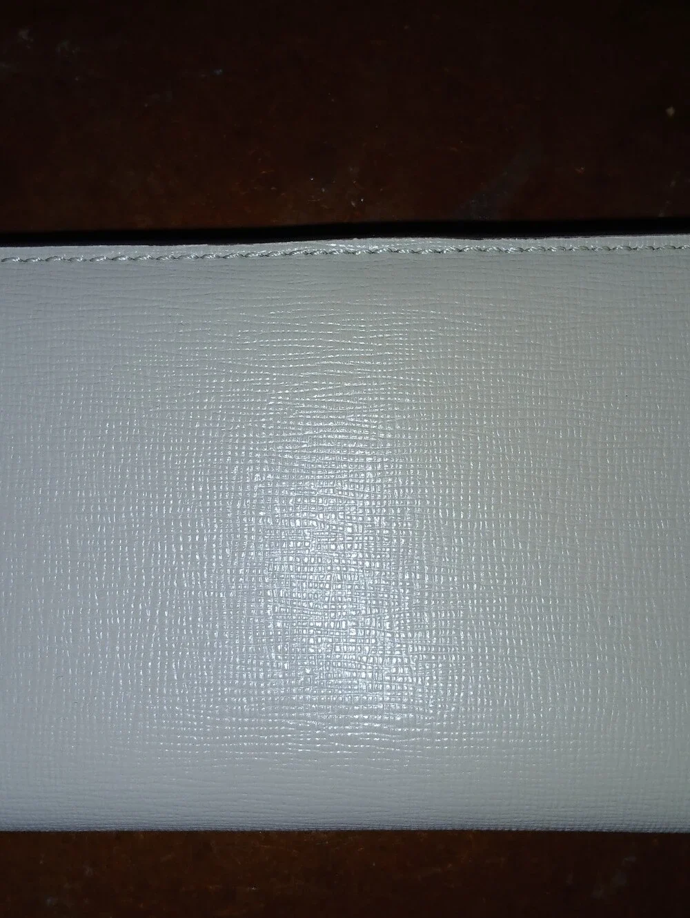 Kate Spade Two-Tone Saffiano Leather Zip Slim Wallet Navy & Cream